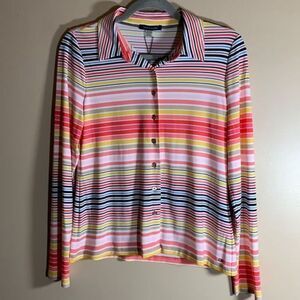 Tommy Hilfiger Striped Button Down Top NWT